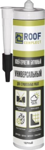 Битумный универсальный клей-герметик Roof Complect черный