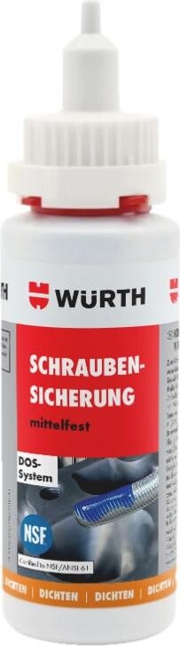 Фиксатор резьбовых соединений средней прочности Würth
